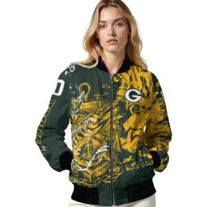 customized green bay packers fishing art green jacket latest model