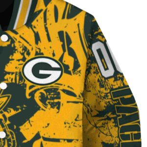 customized green bay packers fishing art green jacket premium grade