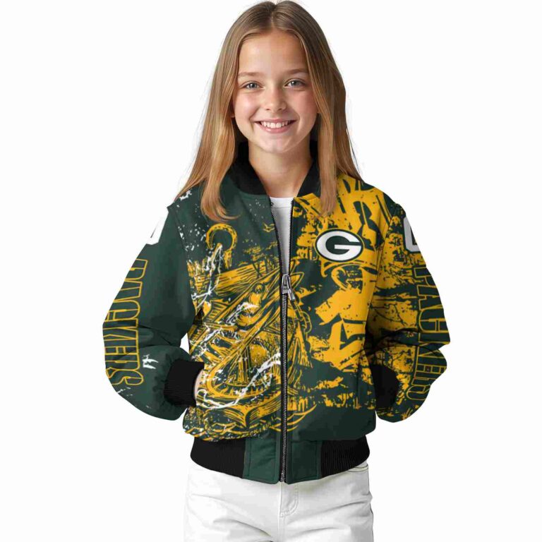 customized green bay packers fishing art green jacket top rated