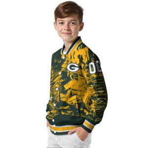 customized green bay packers fishing art green jacket trendy