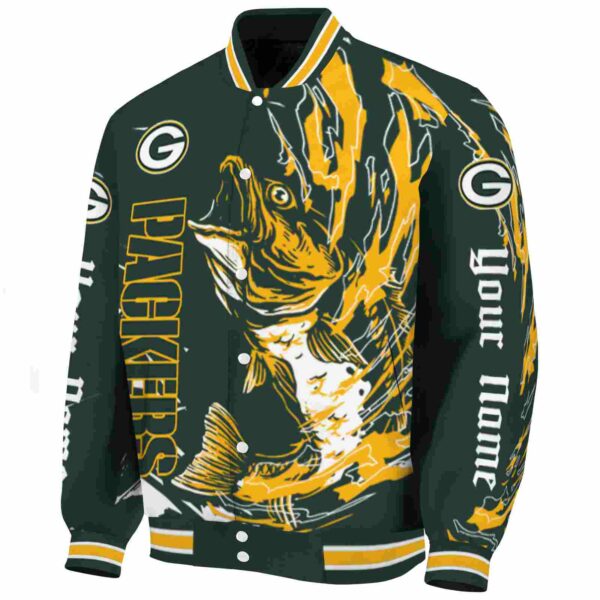 customized green bay packers fishing passion green white jacket best selling