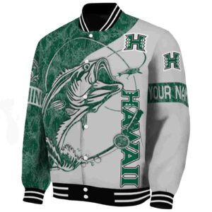customized hawaii rainbow warriors fishing rod silver jacket best selling