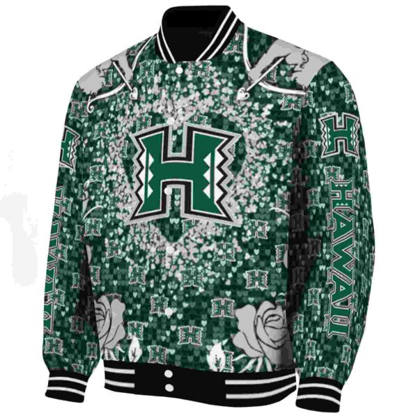 customized hawaii rainbow warriors heart explosion green jacket best selling