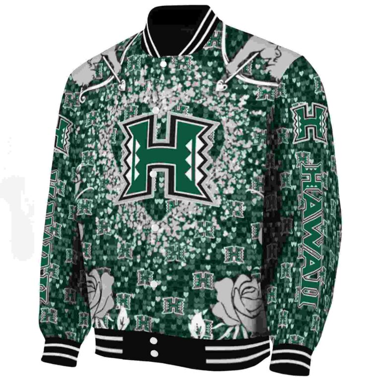 customized hawaii rainbow warriors heart explosion green jacket best selling