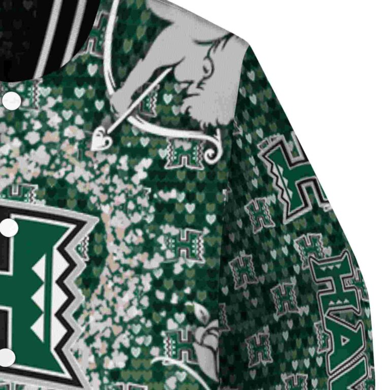 customized hawaii rainbow warriors heart explosion green jacket premium grade