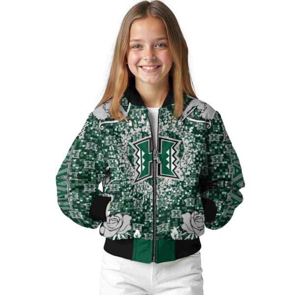 customized hawaii rainbow warriors heart explosion green jacket top rated