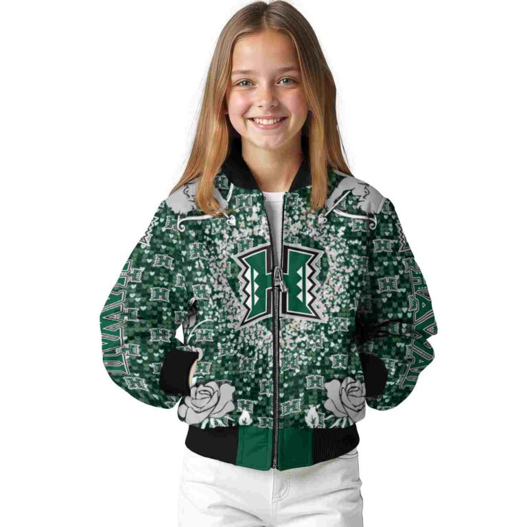 customized hawaii rainbow warriors heart explosion green jacket top rated