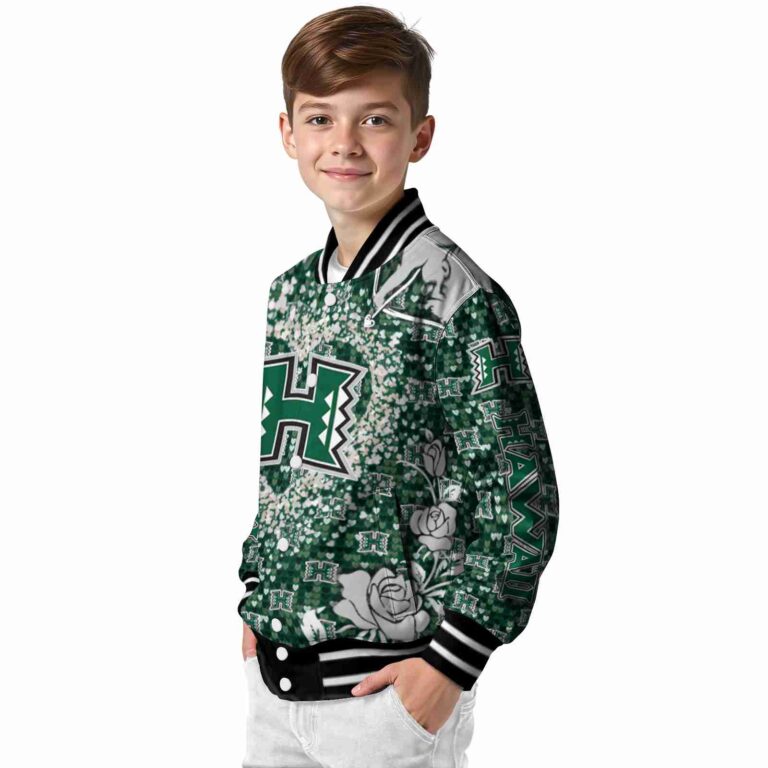 customized hawaii rainbow warriors heart explosion green jacket trendy