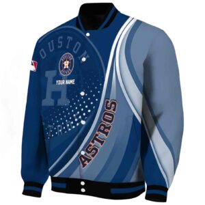 customized houston astros wave patterns blue jacket best selling
