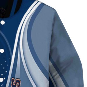 customized houston astros wave patterns blue jacket premium grade