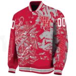 customized houston cougars fishing art red jacket best selling
