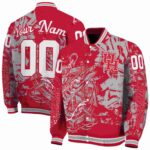 customized houston cougars fishing art red jacket best selling