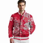 customized houston cougars fishing art red jacket best selling