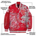 customized houston cougars fishing art red jacket best selling