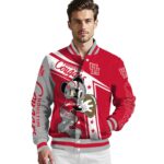 customized houston cougars mickey football red white jacket best selling