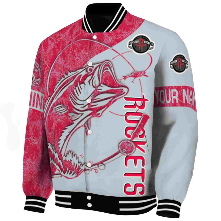 customized houston rockets fishing rod grey jacket best selling