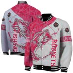customized houston rockets fishing rod grey jacket best selling
