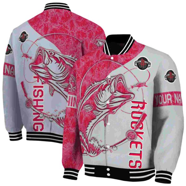 customized houston rockets fishing rod grey jacket fashion forward