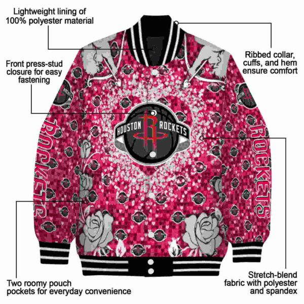 customized houston rockets heart explosion red jacket new arrival