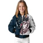 customized houston texans jesus tears blue white jacket best selling