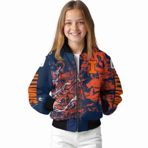 customized illinois fighting illini fishing art blue jacket top rated