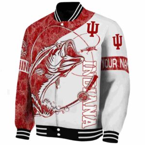 customized indiana hoosiers fishing rod cream jacket best selling