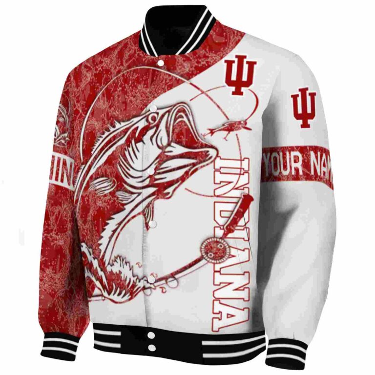 customized indiana hoosiers fishing rod cream jacket best selling