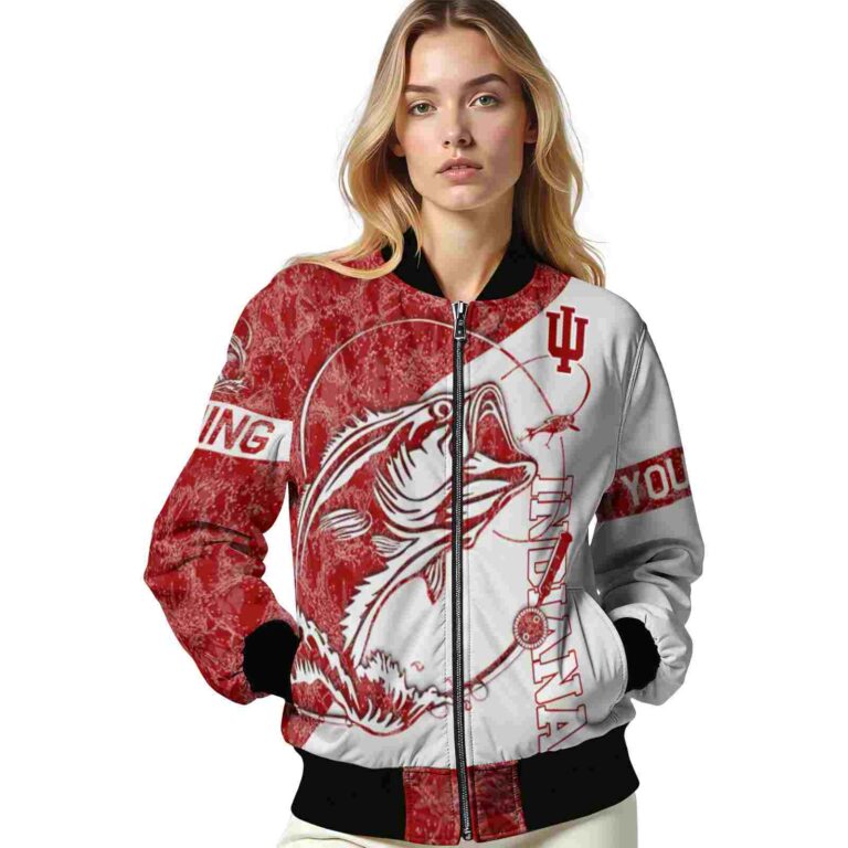 customized indiana hoosiers fishing rod cream jacket latest model