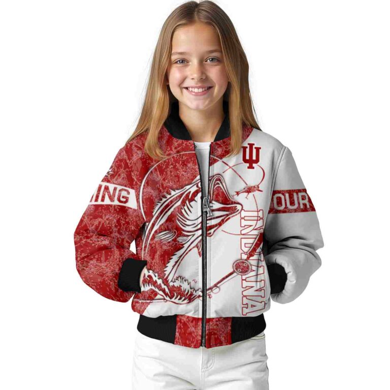 customized indiana hoosiers fishing rod cream jacket top rated
