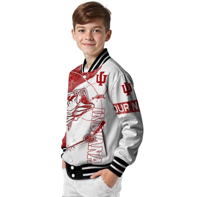 customized indiana hoosiers fishing rod cream jacket trendy