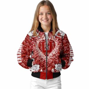 customized indiana hoosiers heart explosion red jacket top rated