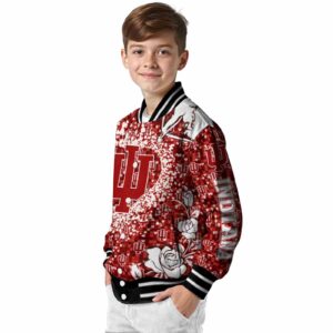 customized indiana hoosiers heart explosion red jacket trendy