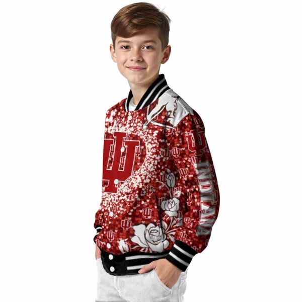 customized indiana hoosiers heart explosion red jacket trendy