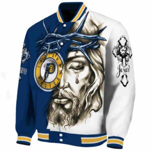 customized indiana pacers jesus tears blue white jacket best selling