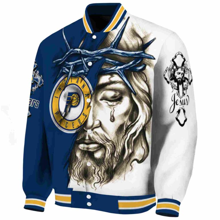 customized indiana pacers jesus tears blue white jacket best selling