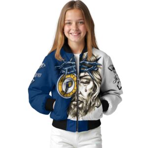 customized indiana pacers jesus tears blue white jacket top rated