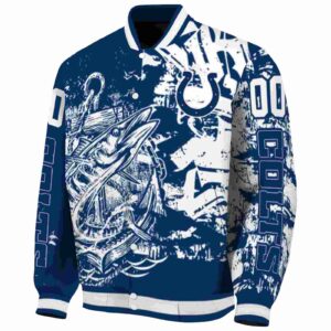 customized indianapolis colts fishing art blue jacket best selling