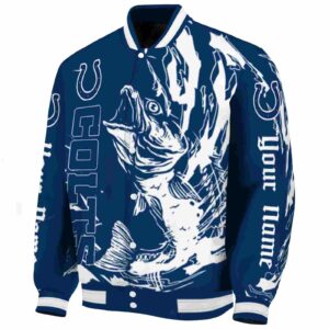 customized indianapolis colts fishing passion blue white jacket best selling