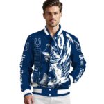 customized indianapolis colts fishing passion blue white jacket best selling