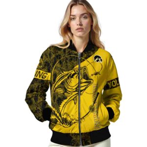 customized iowa hawkeyes fishing rod gold jacket latest model