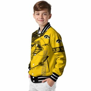 customized iowa hawkeyes fishing rod gold jacket trendy