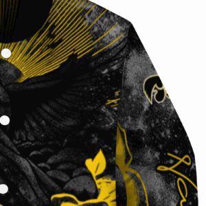 customized iowa hawkeyes praying hands black jacket premium grade