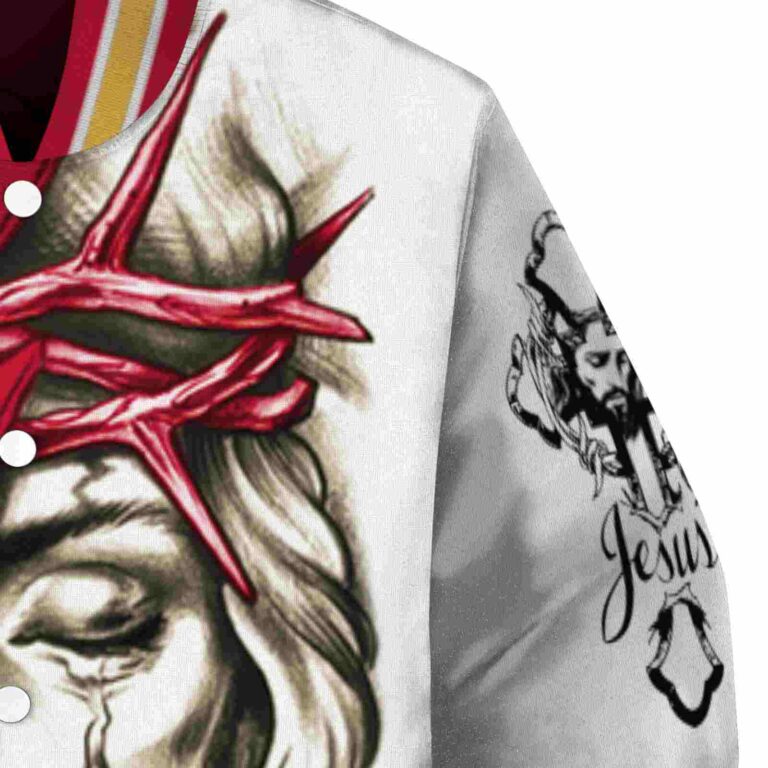 customized iowa state cyclones jesus tears red white jacket premium grade