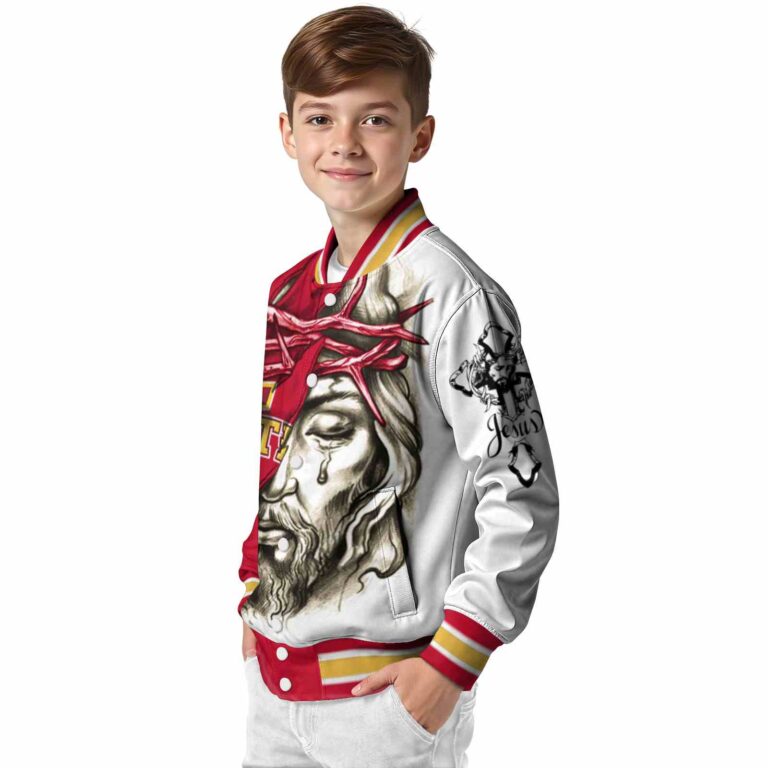 customized iowa state cyclones jesus tears red white jacket trendy