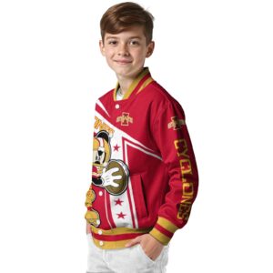 customized iowa state cyclones mickey football red white jacket trendy