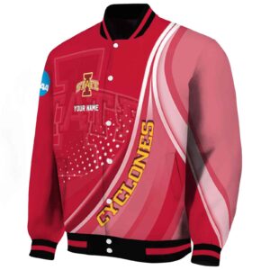 customized iowa state cyclones wave patterns red jacket best selling