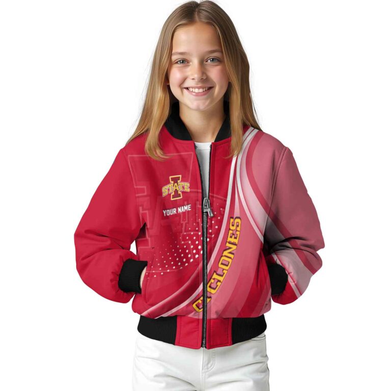 customized iowa state cyclones wave patterns red jacket top rated