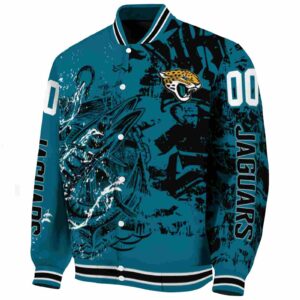 customized jacksonville jaguars fishing art teal jacket best selling