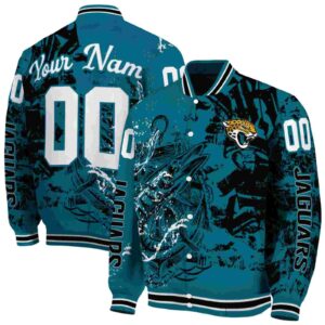 customized jacksonville jaguars fishing art teal jacket fashion forward