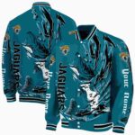 customized jacksonville jaguars fishing passion teal white jacket best selling